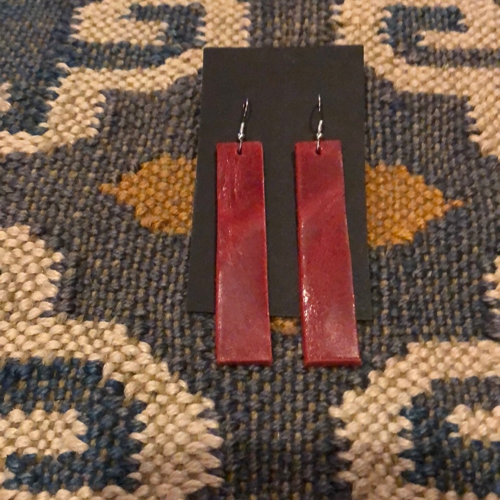 Leather handmade earrings